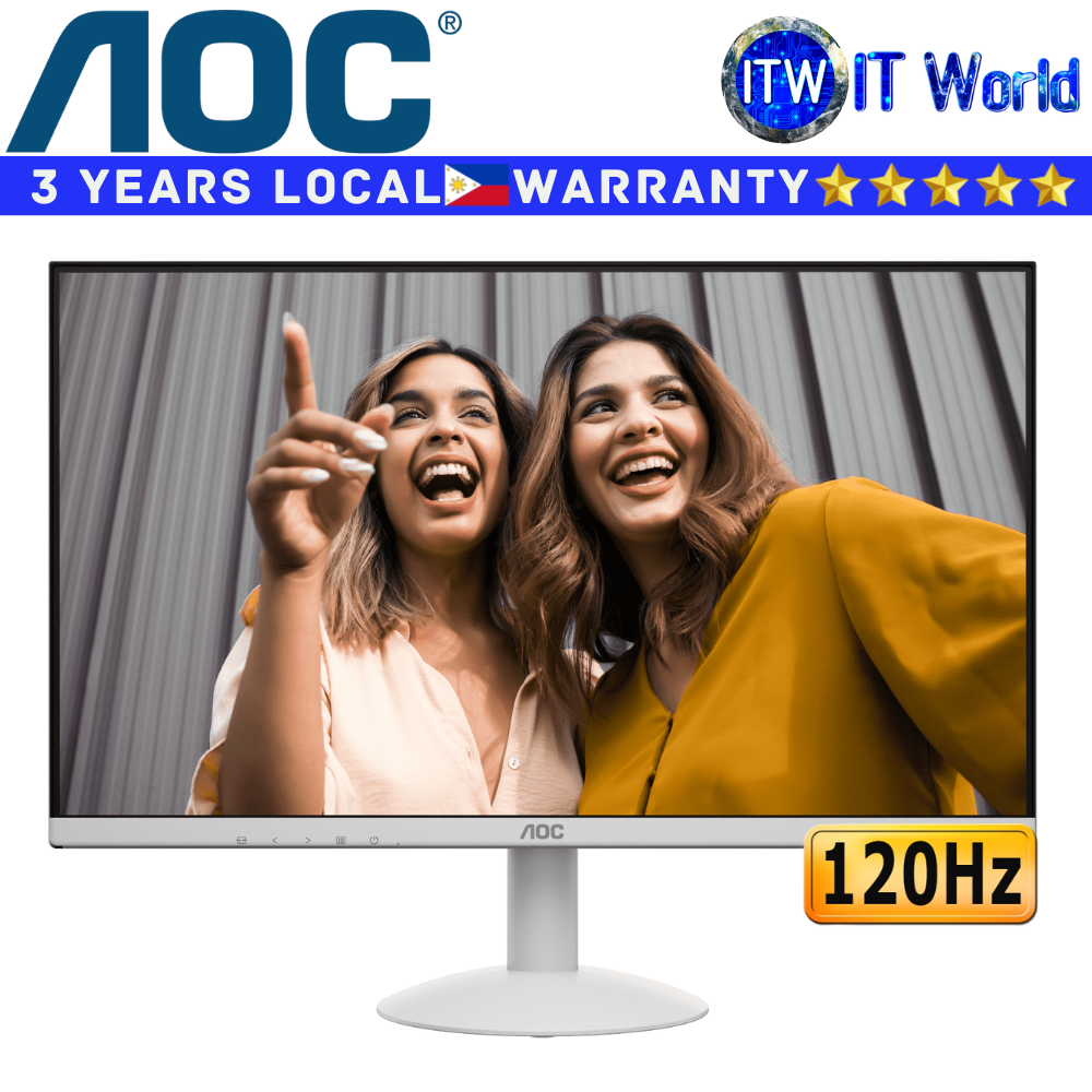 Itw | AOC Monitor 24B30H2/BW 23.8" 1920x1080 FHD / 120Hz / IPS / 1ms MPRT 4ms GTG / White