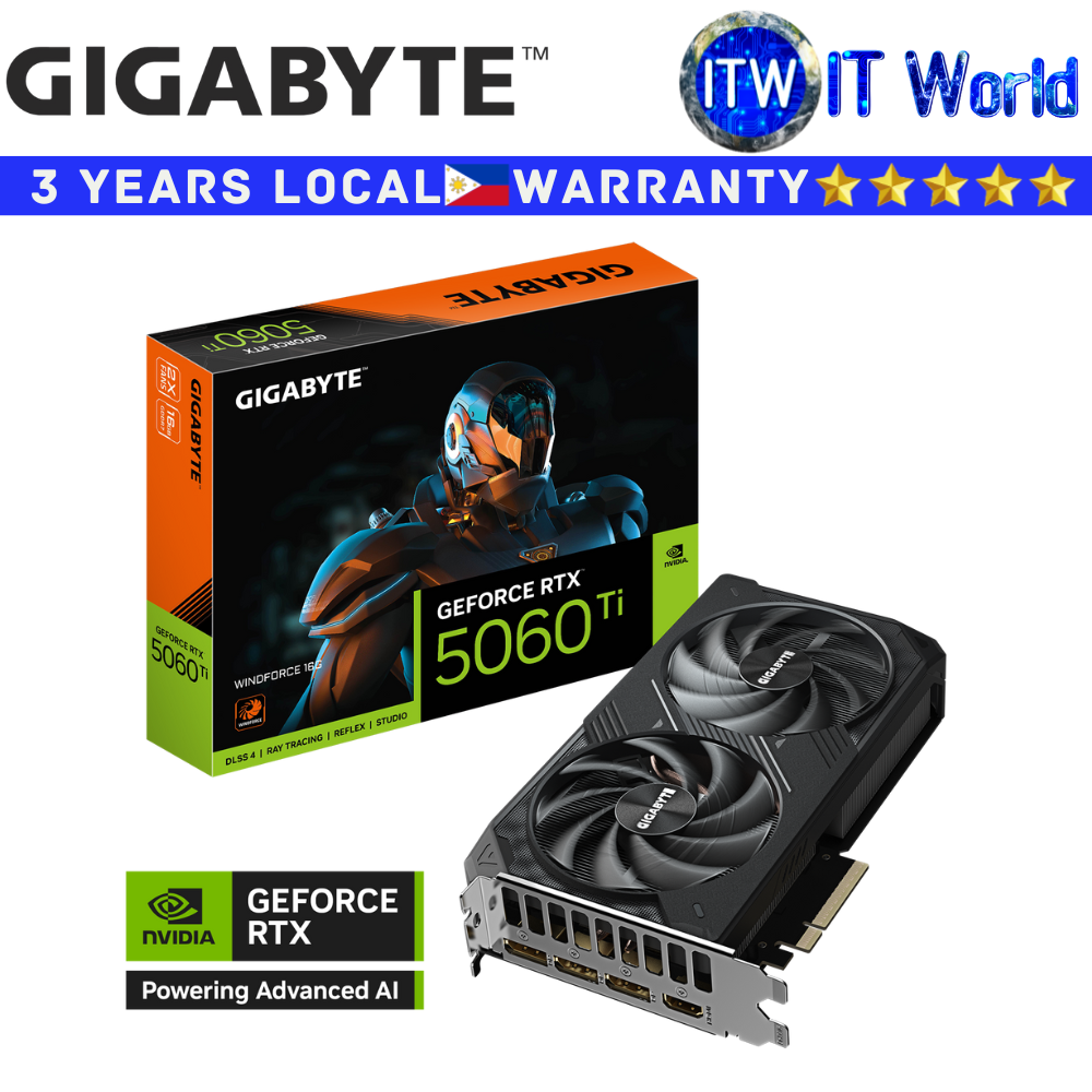 GIGABYTE RTX5060TI WINDFORCE SFF 16GB GRAPHICS CARD