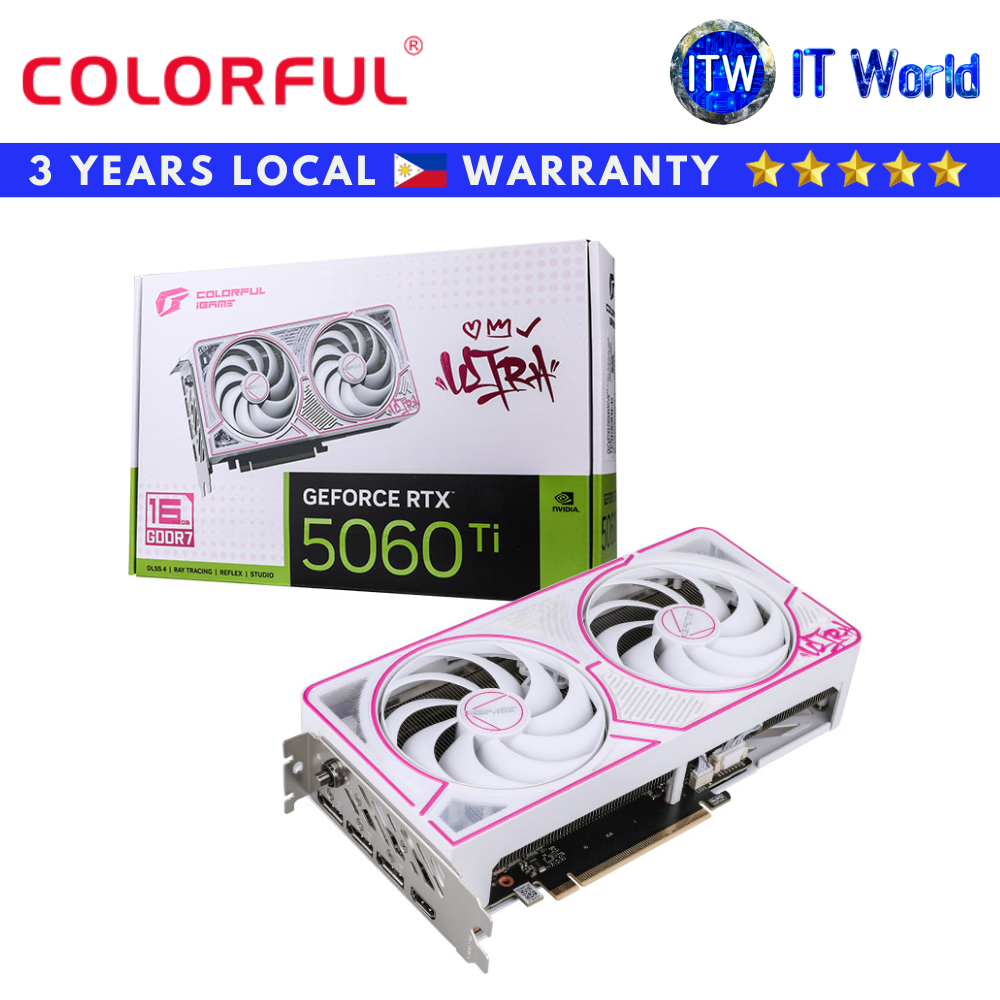 Itw | Colorful RTX 5060 OC 16GB-V TI Ultra W Duo  NVIDIA GeForce Graphics Card