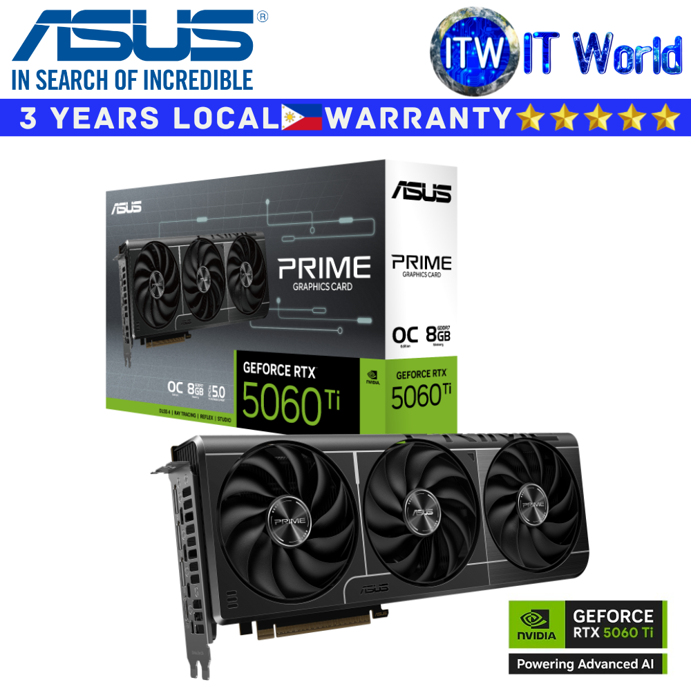 ASUS RTX 5060 Ti 8GB GDDR7 OC Prime GeForce Graphic Card (PRIME-RTX5060TI-O8G) | itw