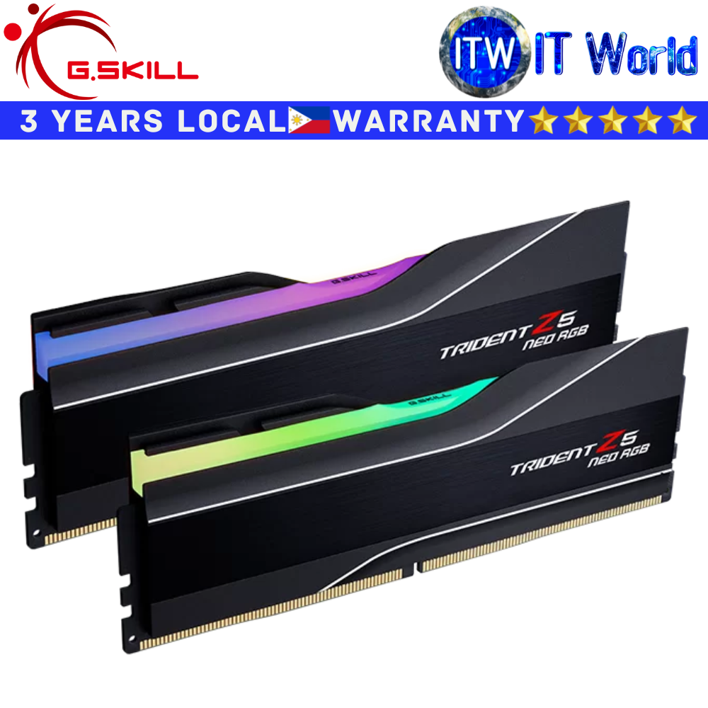 Itw | G.Skill DDR5 RAM 64GB (2x32GB) 6000MT/s Trident Z5 NEO RGB AMD EXPO(F5-6000J3036G32GX2-TZ5NR)