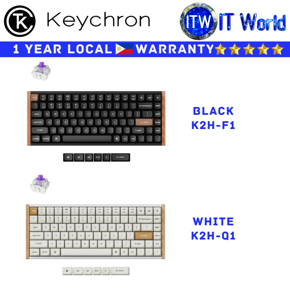 Keychron Gaming Wireless Keyboard K2 HE Magnetic Switch Custom Special Edition (Black | White)