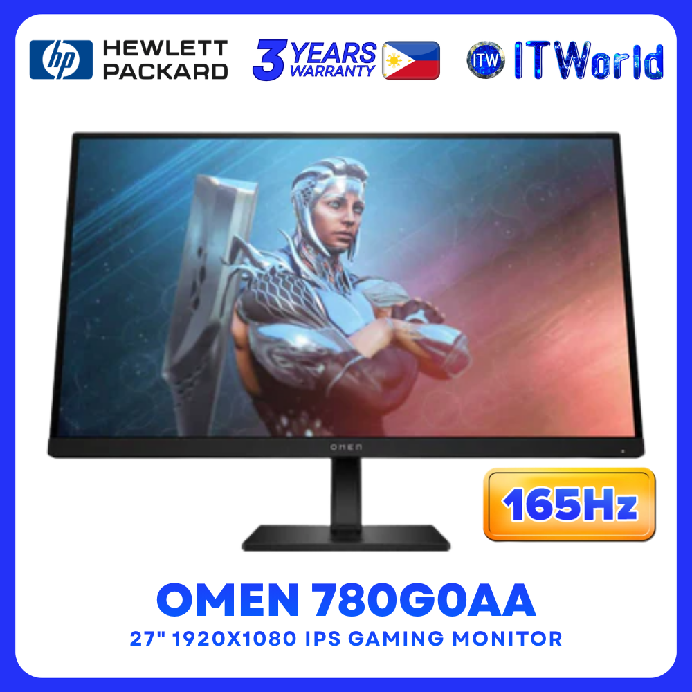 HP OMEN 27 780G0AA - 27” 1920X1080 FHD - IPS - 165Hz - Gaming Monitor itw