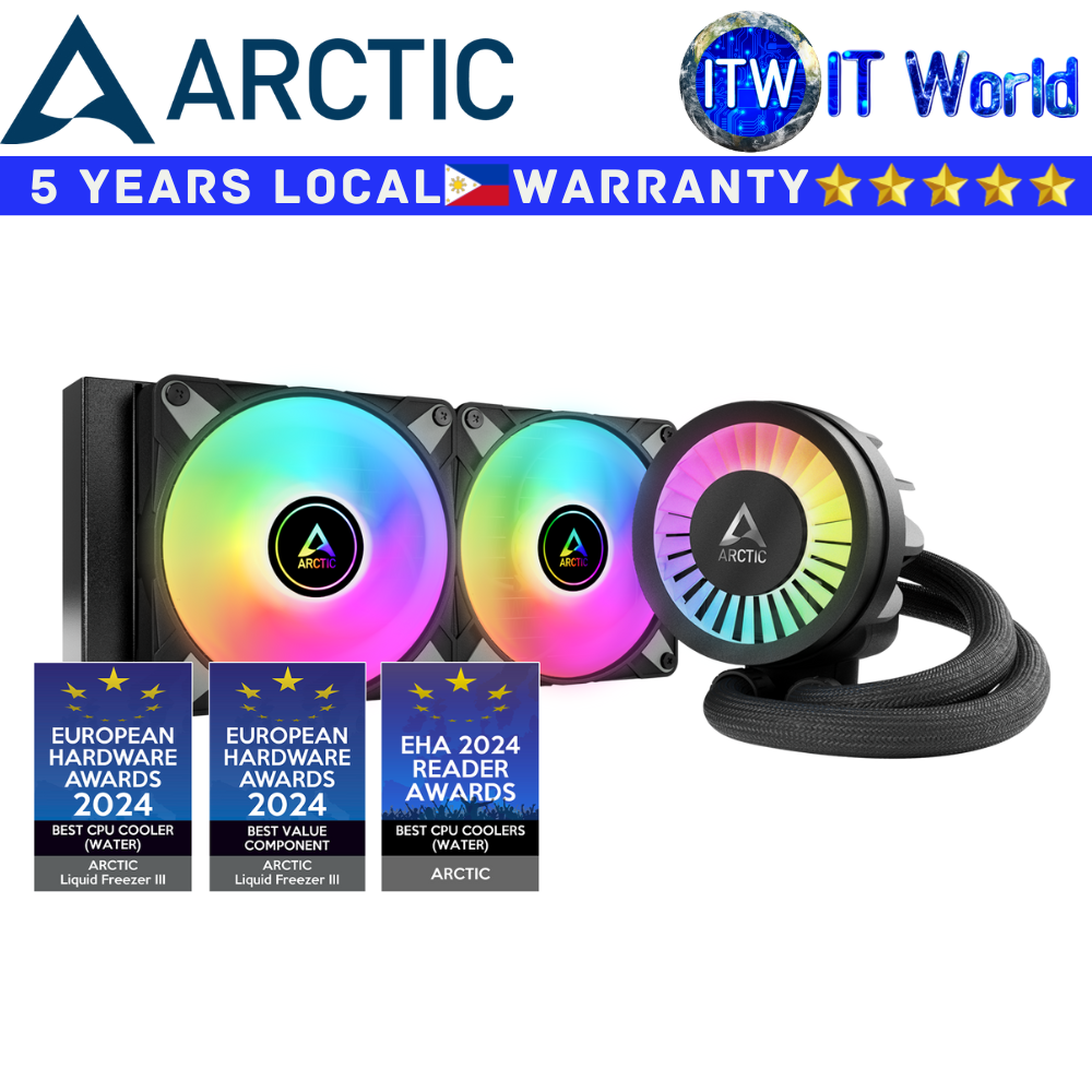 Itw | Arctic CPU Cooler Fan Liquid Freezer III 240 ARGB All-in-One Water Cooler (Black | White)