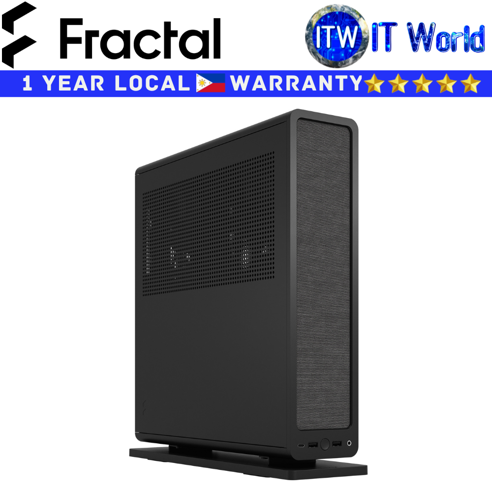 Fractal Computer PC Case Ridge PCIe 4.0 Small Form Factor Case Design Black (FD-C-RID1N-11)