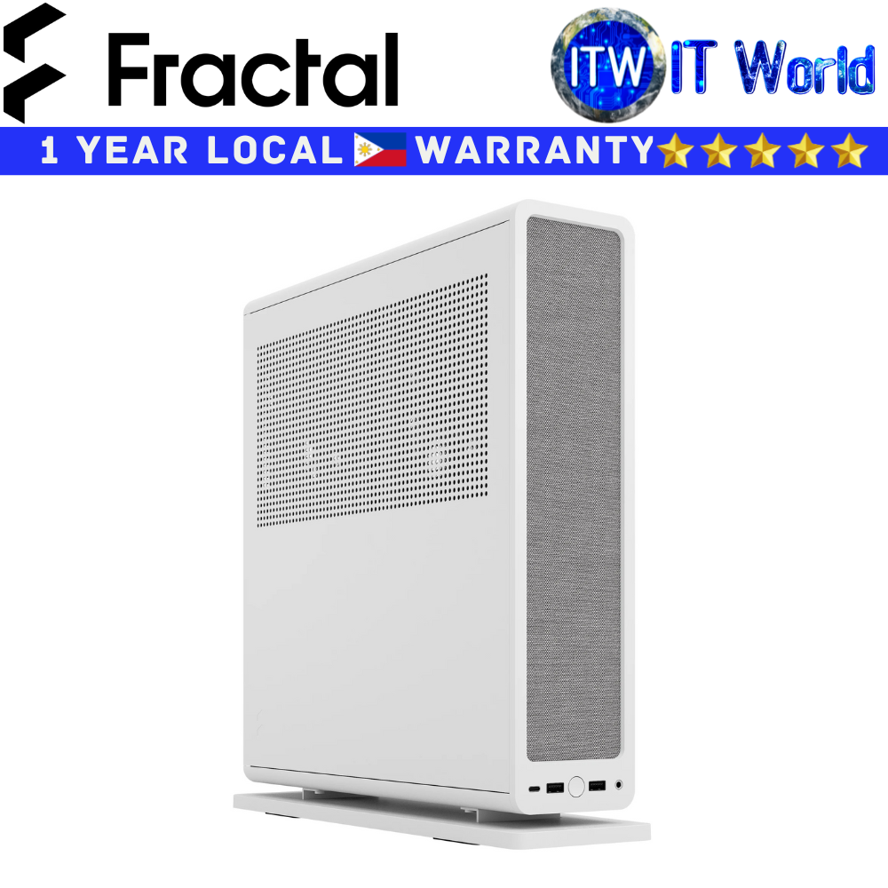 Fractal Computer PC Case Ridge PCIe 4.0 Small Form Factor Case Design White (FD-C-RID1N-12)