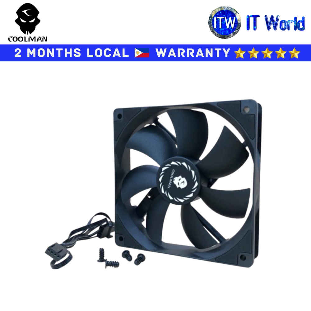 Itw | Coolman 12CM DC12V Single PWM High Airflow Case Cooling Fan (12CM SINGLE FAN)