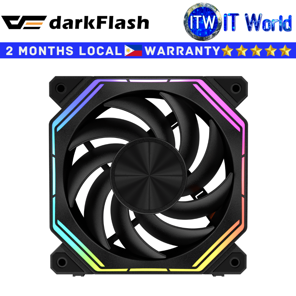 Darkflash PC Fan Infinity 34 ARGB Cooling PWM Single Fan (Black)