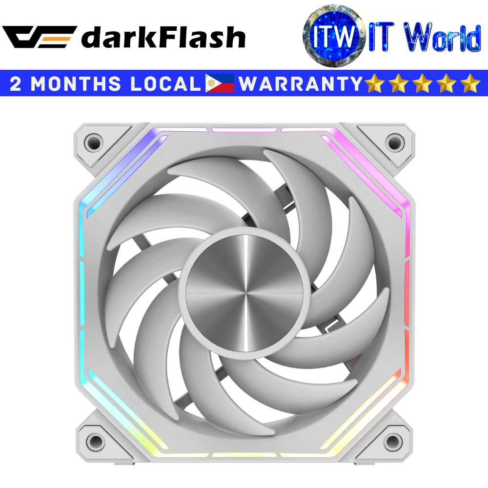 Darkflash PC Fan Infinity 34 ARGB Cooling PWM Single Fan (White)