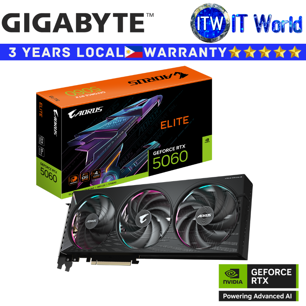 Gigabyte RTX 5060 8GB GDDR7 Aorus Elite Geforce Graphic Card (GV-N5060AORUS-E-8GD)
