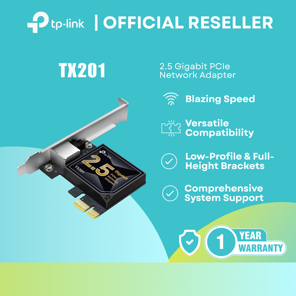 TP-Link TX201 | 2.5G PCIe Network Adapter / Low-Profile Bracket / Windows & Linux