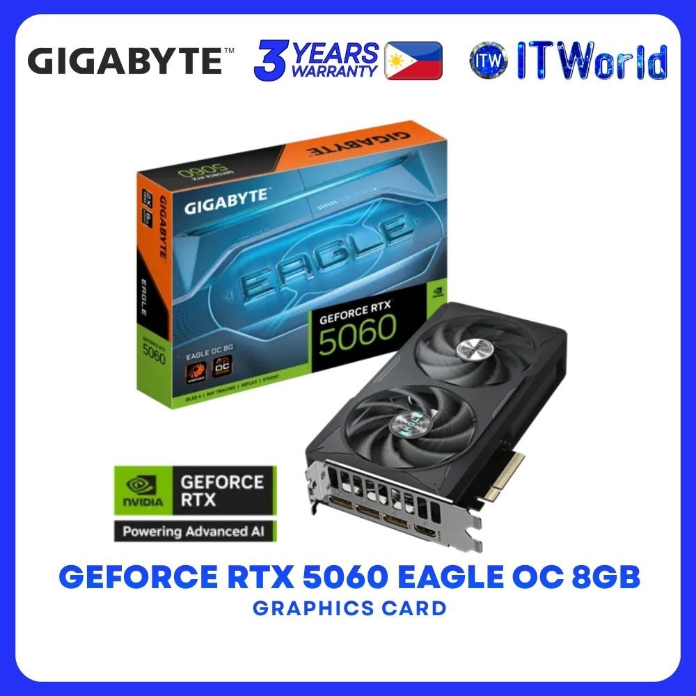 Gigabyte GeForce RTX 5060  Eagle OC 8GB GDDR7 Graphics Card GV-N5060EAGLE-OC-8GD itw
