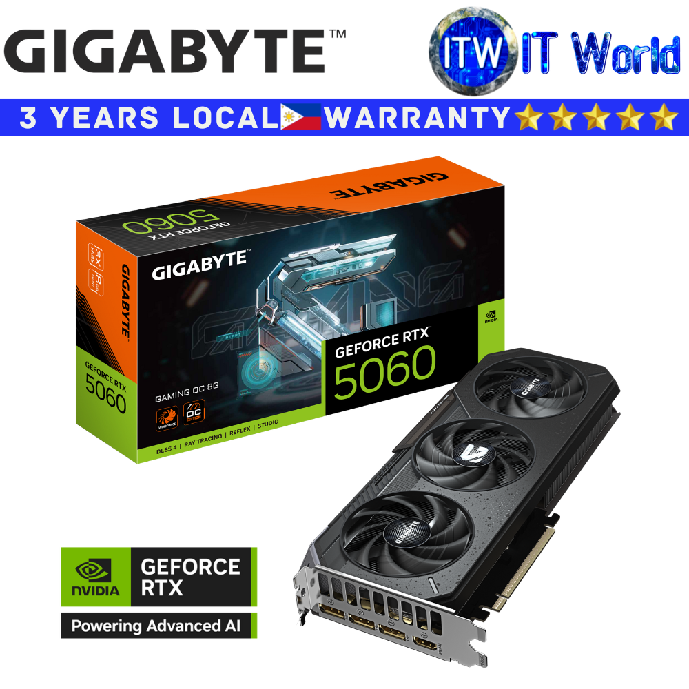 Gigabyte RTX 5060 Gaming OC 8GB GDDR7 Graphic Card (GV-N5060GAMING-OC-8GD)