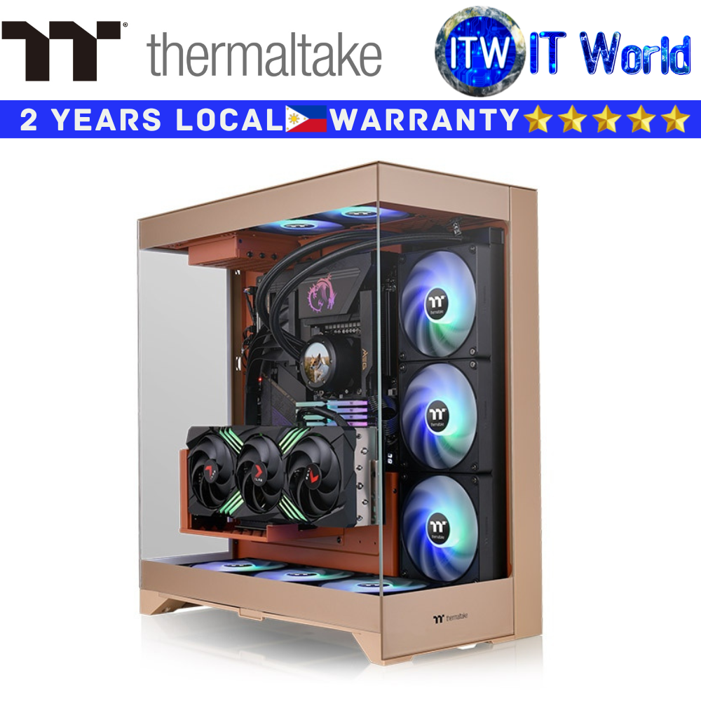 Thermaltake Computer PC Case CTE E550 TG Travel Sand Mid Tower Chassis (CA-1Z8-00MGWN-00)