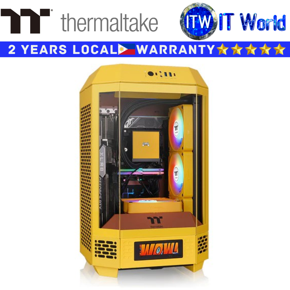 Thermaltake Computer PC Case The Tower 250 Mini-ITX Butter Caramel Mini Tower Chassis