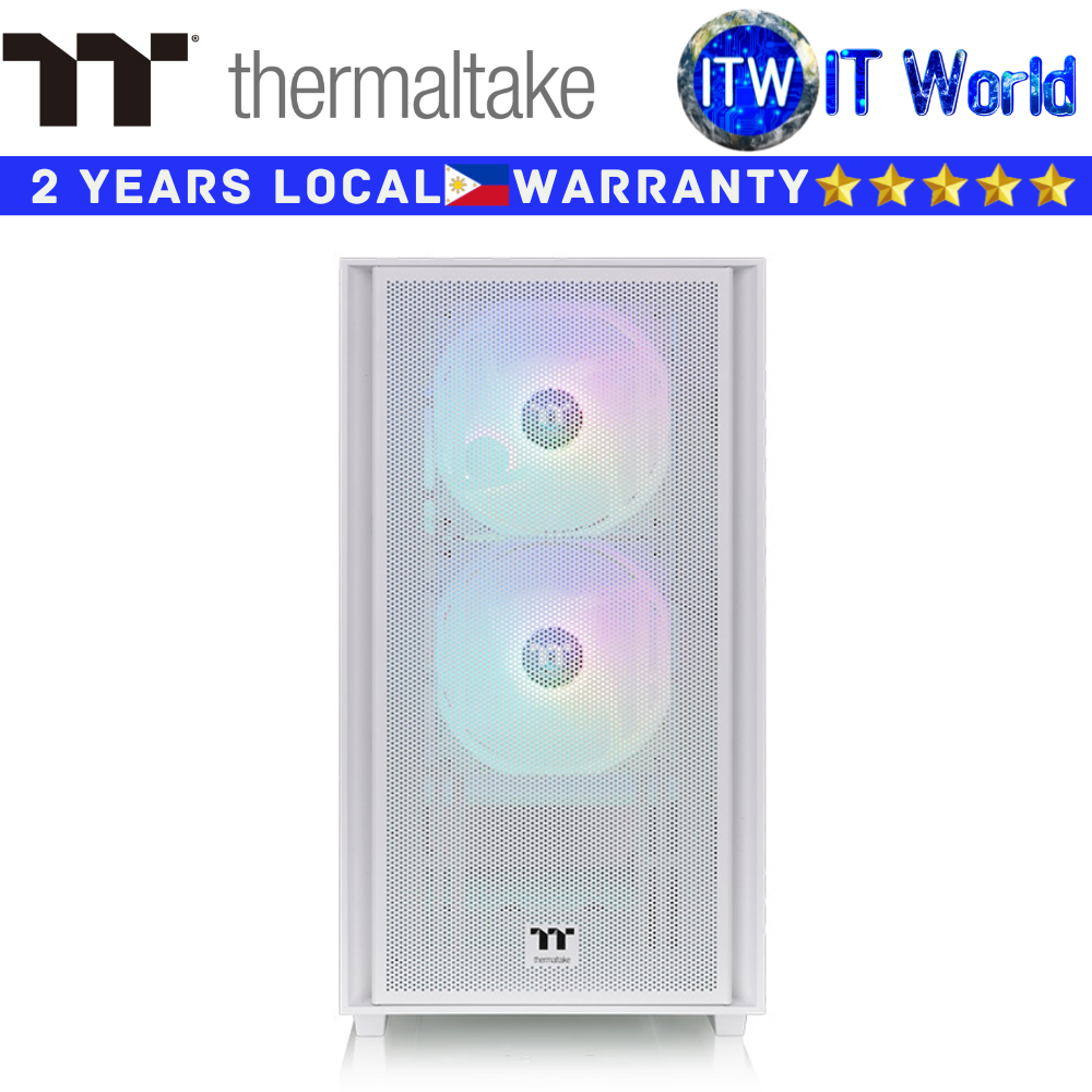 Thermaltake Computer PC Case Versa H16 TG ARGB Micro Tower Chassis (Snow)