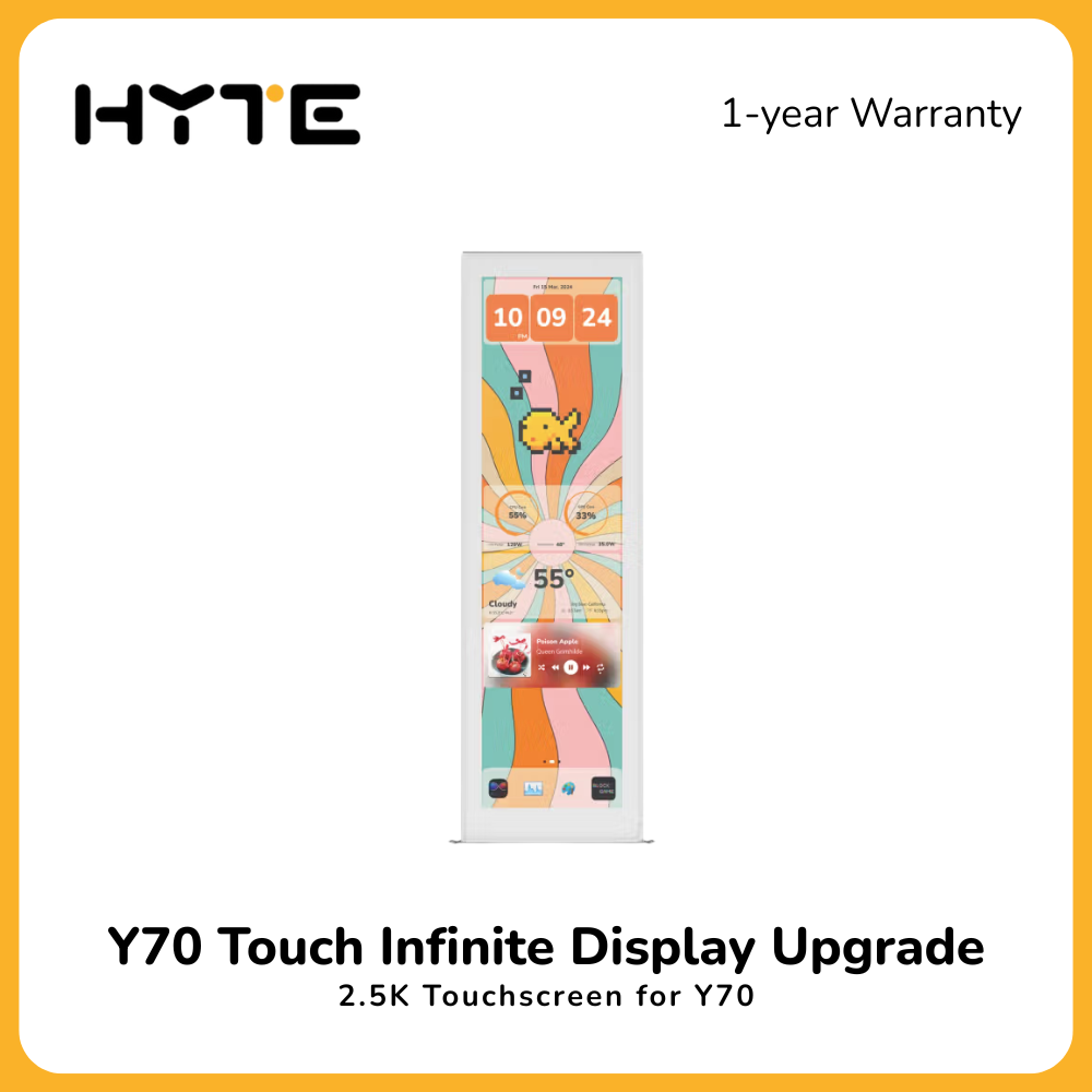 HYTE Y70 Touch Infinite - 14.9" IPS 2.5K 10-Point Touch Upgrade - Snow White