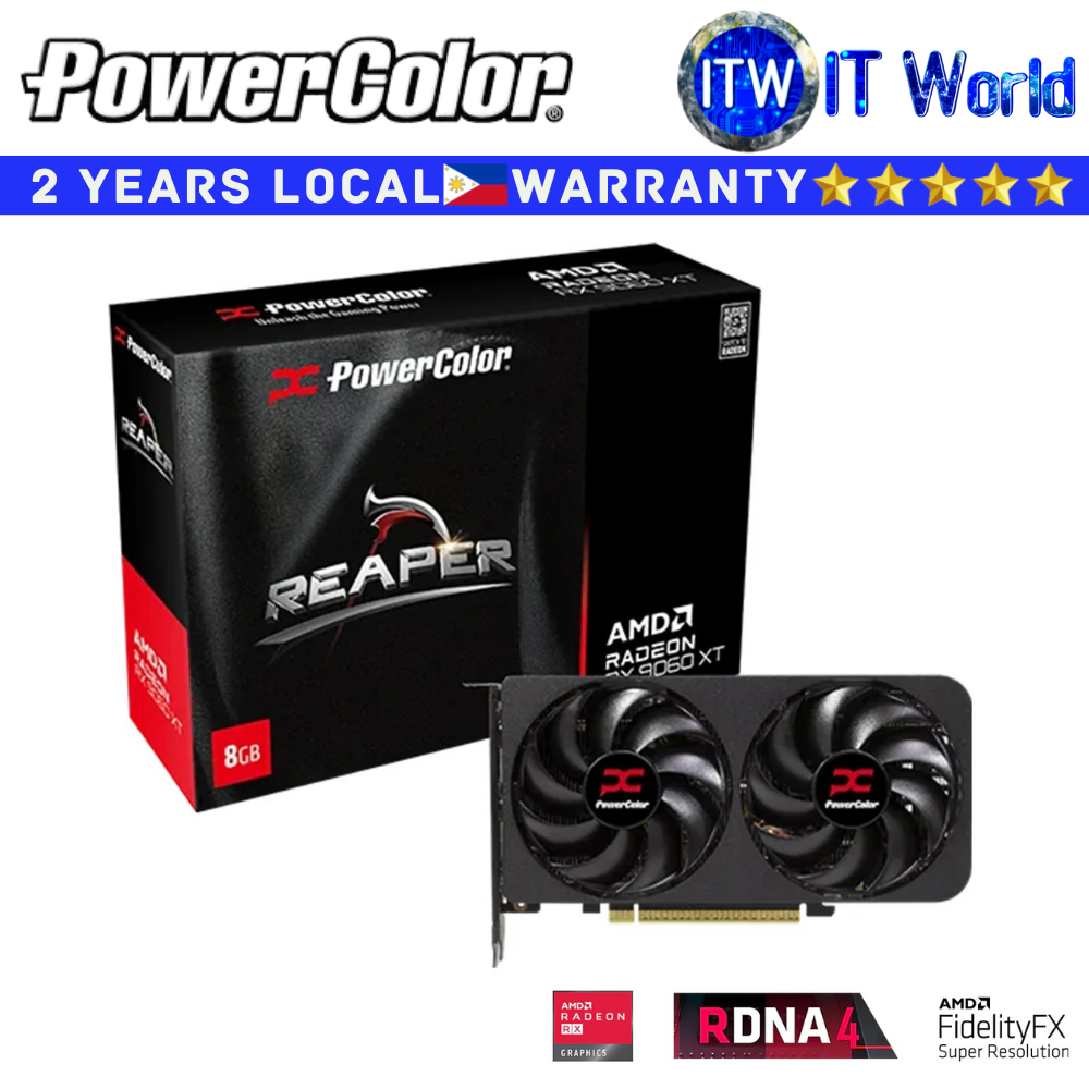 Powercolor RX9060 XT 8GB GDDR6 Reaper AMD Radeon Graphic Card (RX9060XT)
