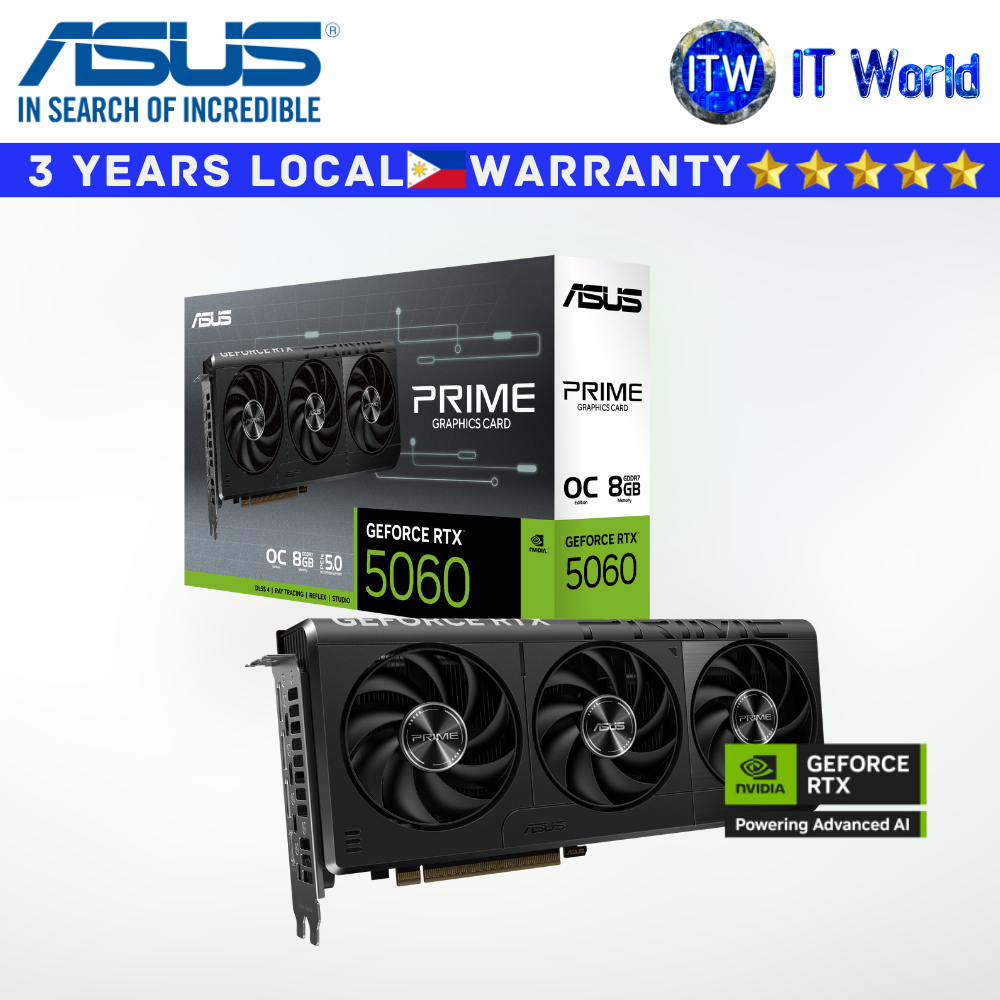 Itw | ASUS Graphics Card Dual GeForce RTX™ 5060 8GB GDDR7 OC Edition