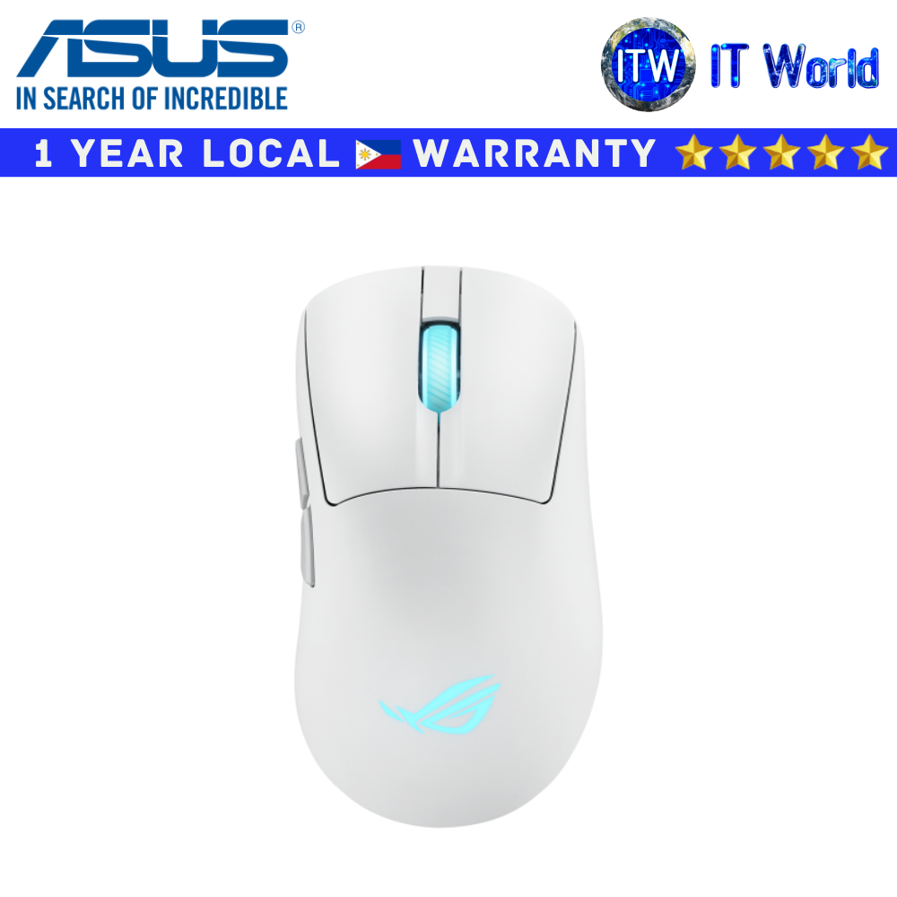 ASUS ROG P722 KERIS II Origin Wireless Gaming Mouse (Moonlight White)