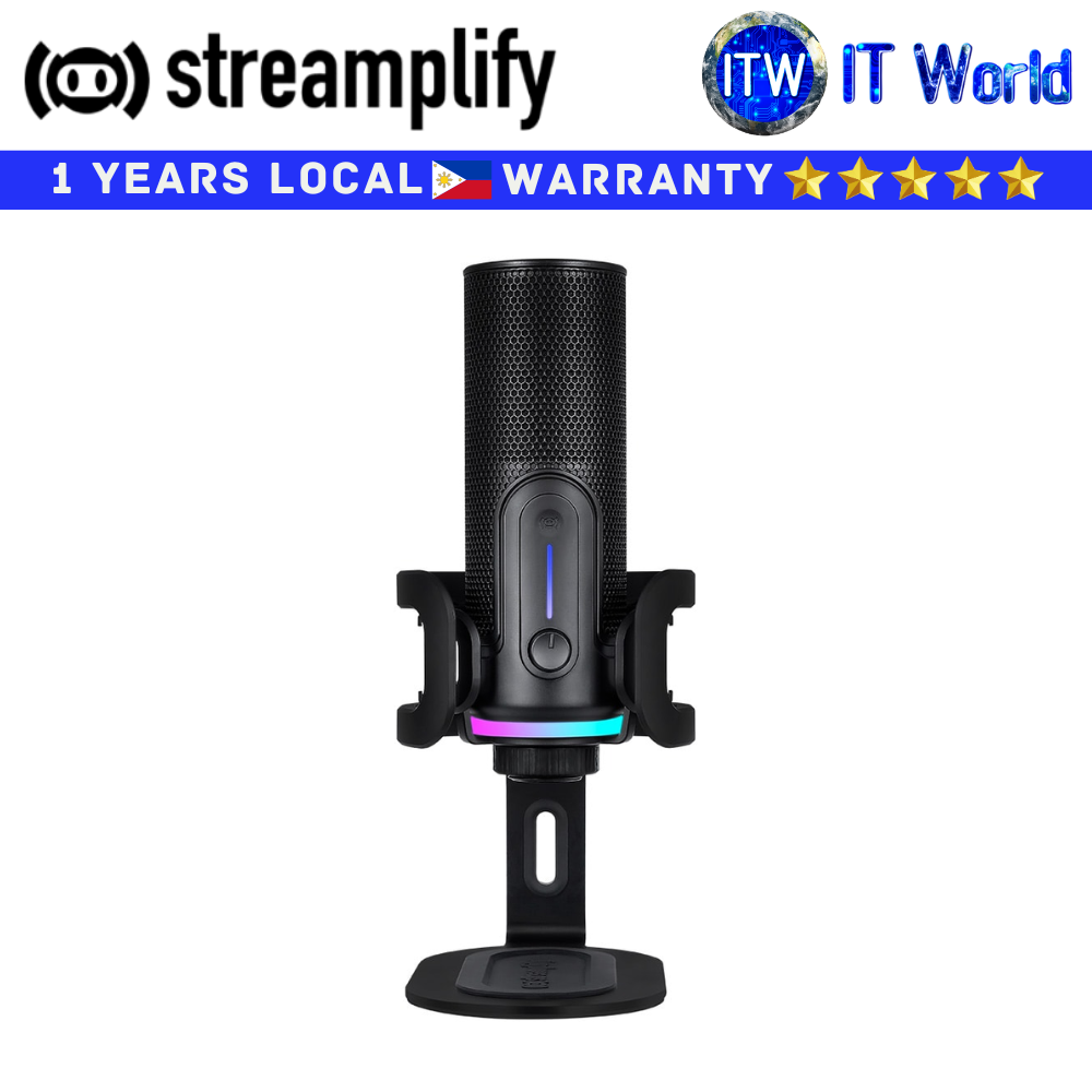 Itw | Streamplify Microphone Noise Reduction MIC PRO RGB Microphone The Sound Choice for Streamers