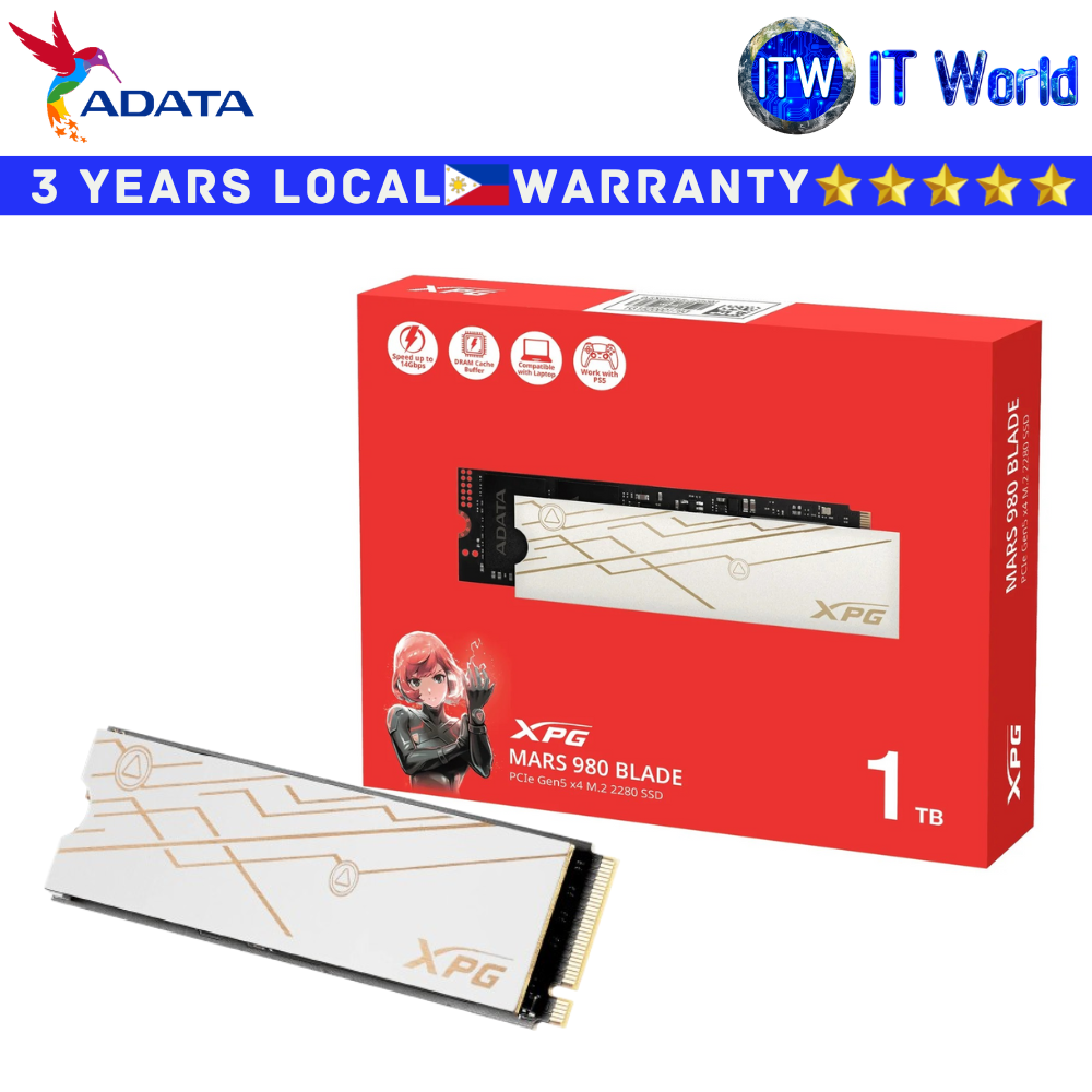 Adata XPG Mars 980 Blade PCIe gen5 x4 M.2 2280 SSD (1TB)