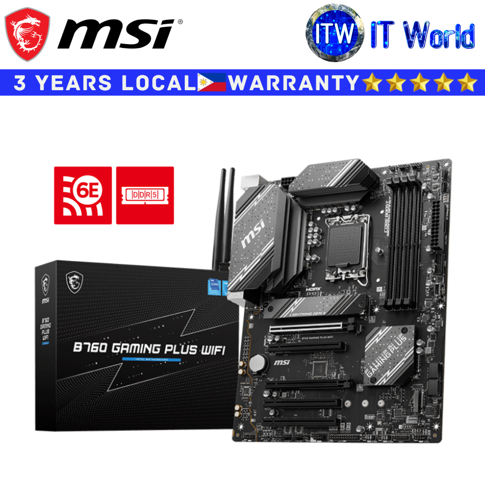 Itw | MSI Motherboard B760 Gaming PLUS Wifi ATX DDR5