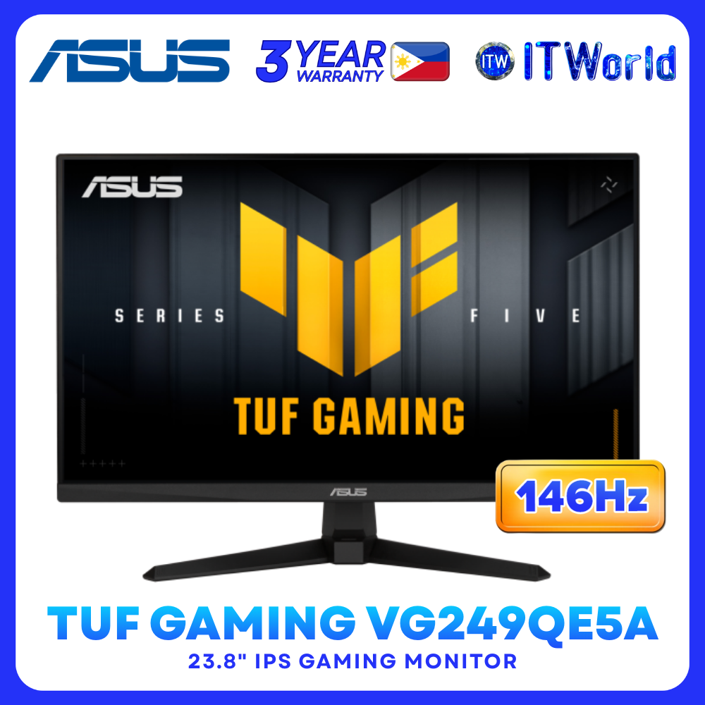 ASUS TUF Gaming VG249QE5A – 23.8” 1920×1080 FHD IPS 146Hz Gaming Monitor