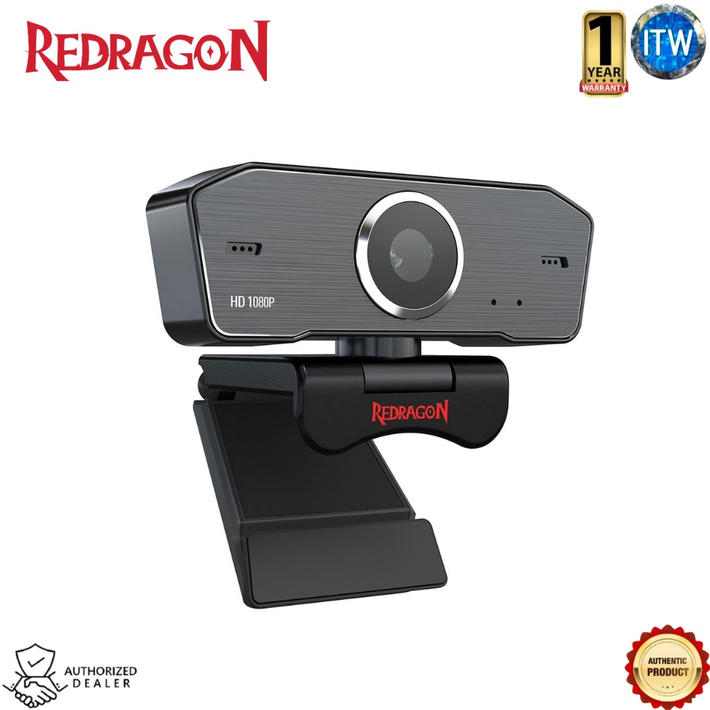REDRAGON GW800-1 HITMAN - 1080P Webcam, 360°, 30 FPS, 2.0 USB Computer Web Camera (GW800-1)