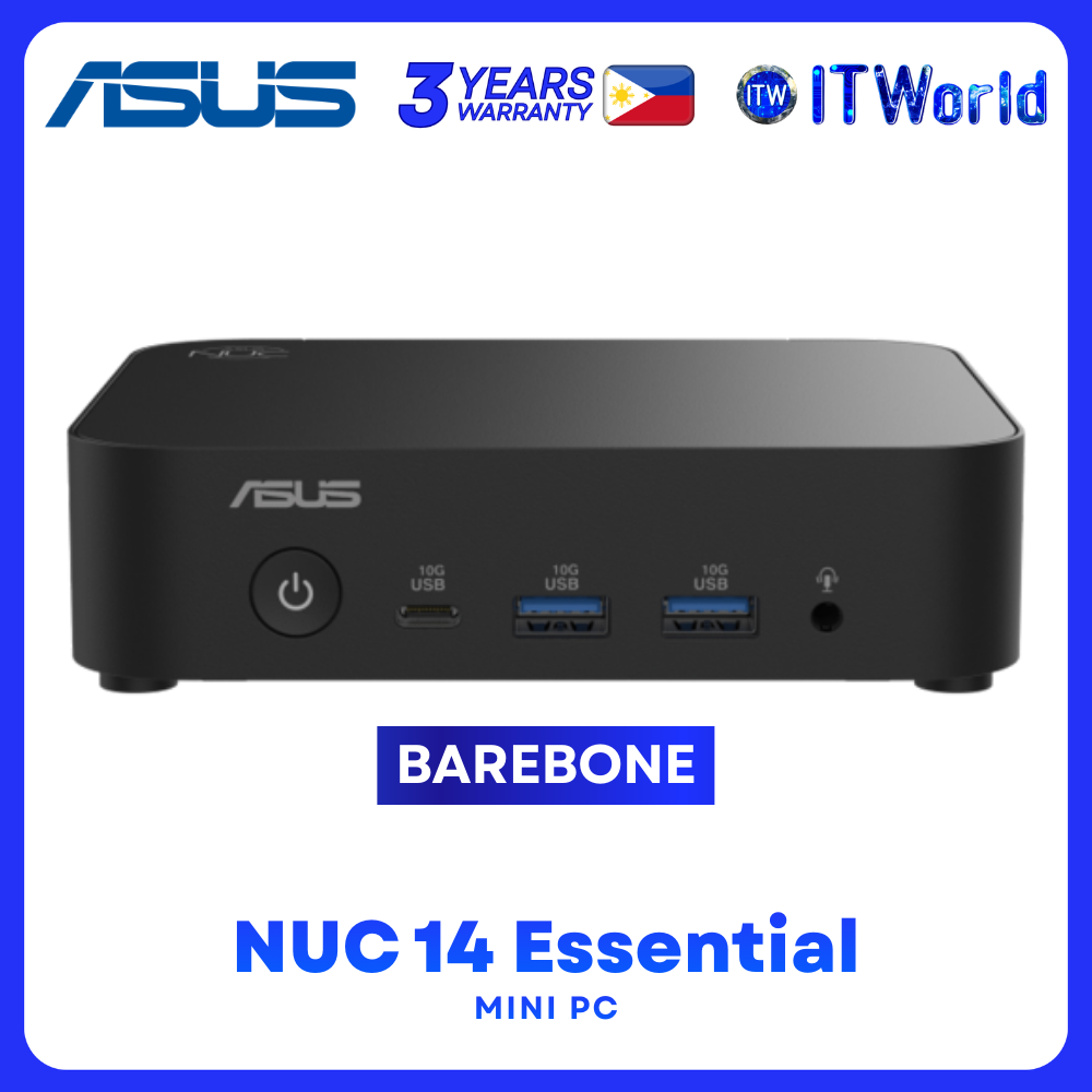 ASUS NUC14MNK Barebone Mini PC - Intel N97 / DDR5 (No Memory) / WiFi6E 2.5G / RNUC14MNK9700000 itw