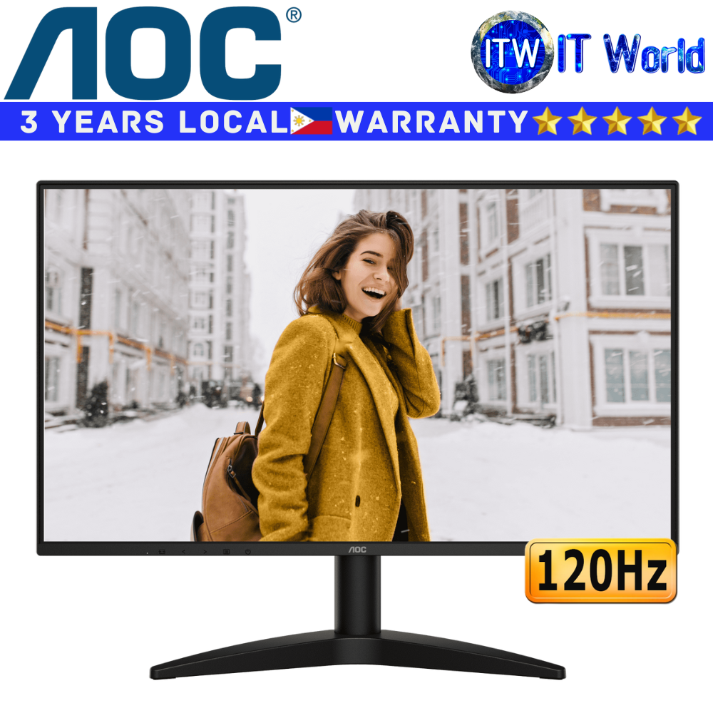 AOC Monitor 24B36H3 23.8" Full HD / 120Hz / IPS / 4ms GTG, 1ms MPRT
