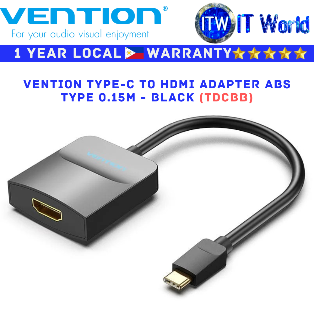 Itw | Vention Adapter TDCBB USB Type-C to HDMI Adapter ABS Type 0.15M - Black