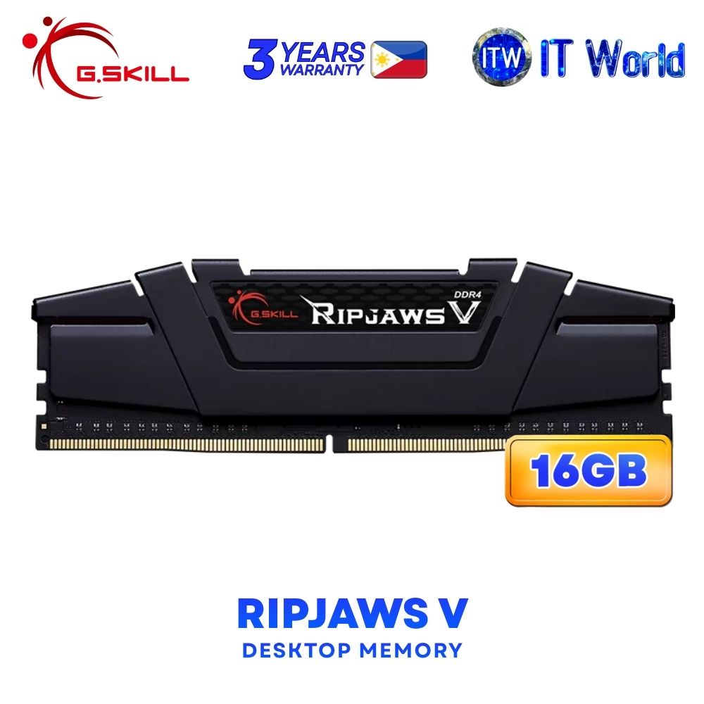 G.Skill Ripjaws V 16GB (1x16GB) DDR4-3200Mhz Unbuffered Single Kit Desktop Memory F4-3200C16S-16GVK