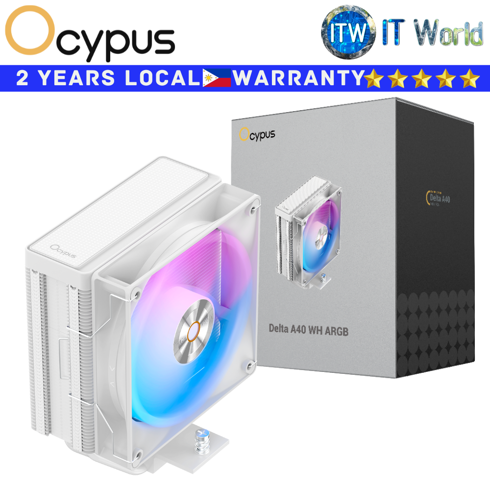 Itw | Ocypus Air Cooler Fan Delta A40 ARGB 120mm PWM Fan Hydraulic Bearing (Black | White)