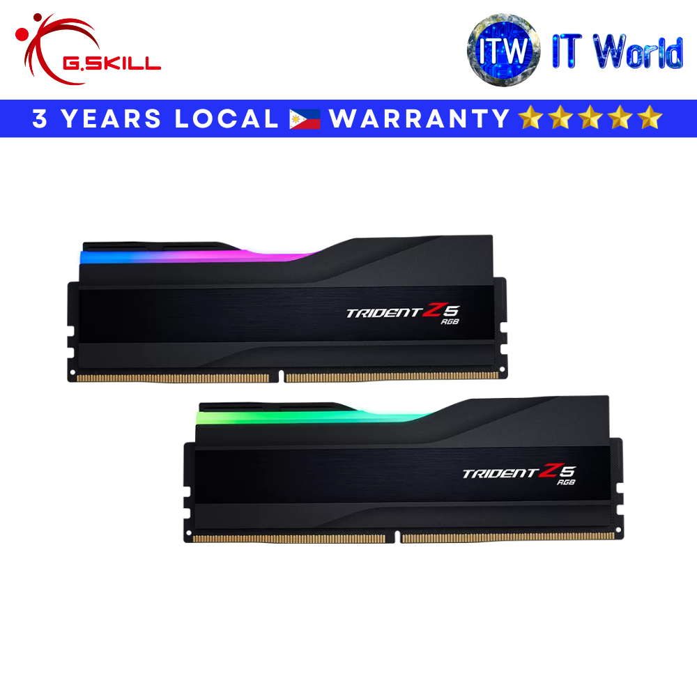 G.SKILL DDR5-6000 96GB RAM (2x48GB) CL30 1.35V Intel XMP Trident Z5 RGB Desktop Memory | itw