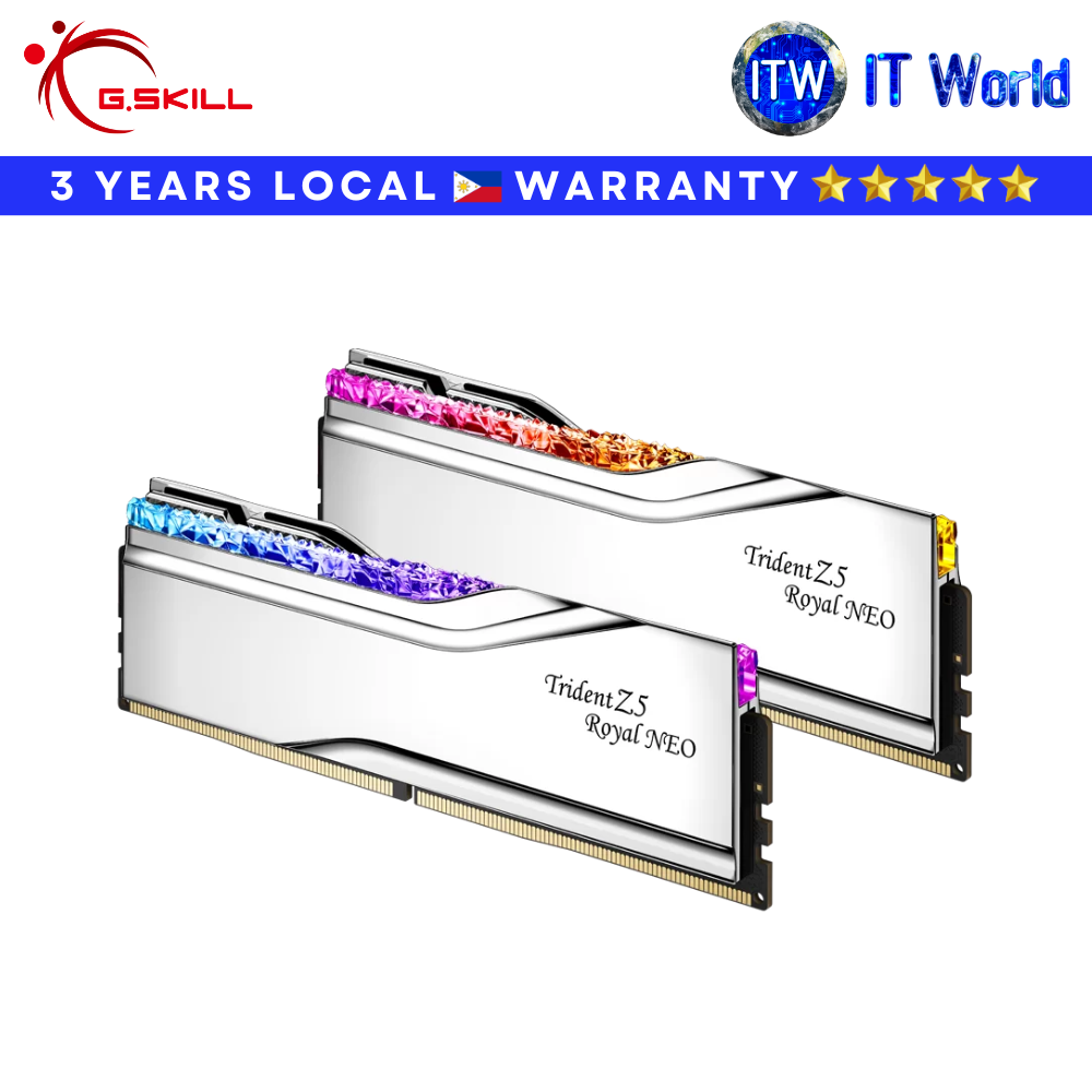 G.SKILL DDR5 96GB(2x48GB) RAM Trident Z5 Royal Neo AMD EXPO Desktop Memory | itw