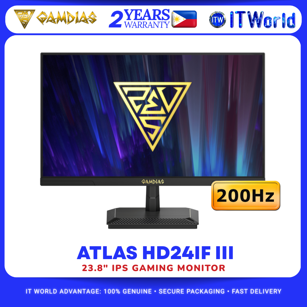 Itw | Gamdias Atlas HD24IFIC III 24.5" IPS Gaming Monitor / FHD 1920x1080 / 200Hz / 1ms MPRT
