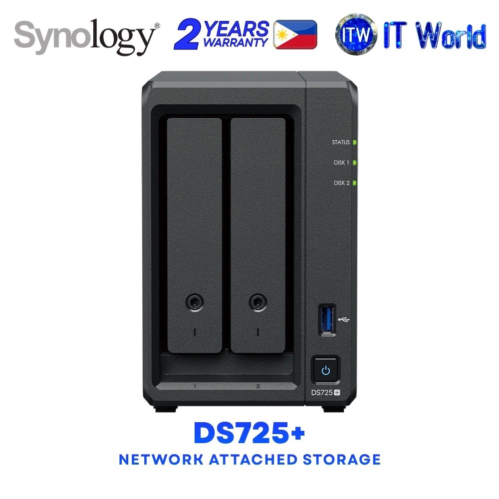 Synology DS725+ Compact 2-Bays Network Attached Storage (NAS)