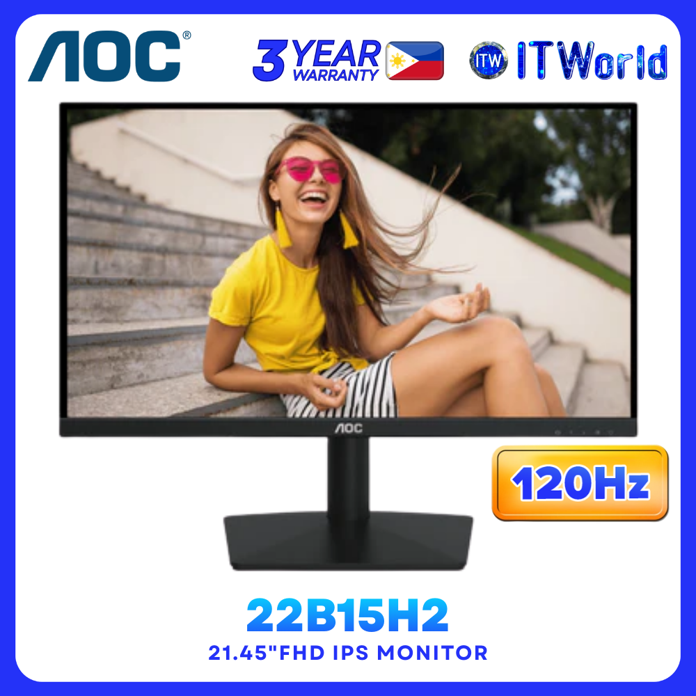AOC 22B15H2 - 21.45” 1920×1080 FHD IPS 120Hz Monitor for Desktop PC