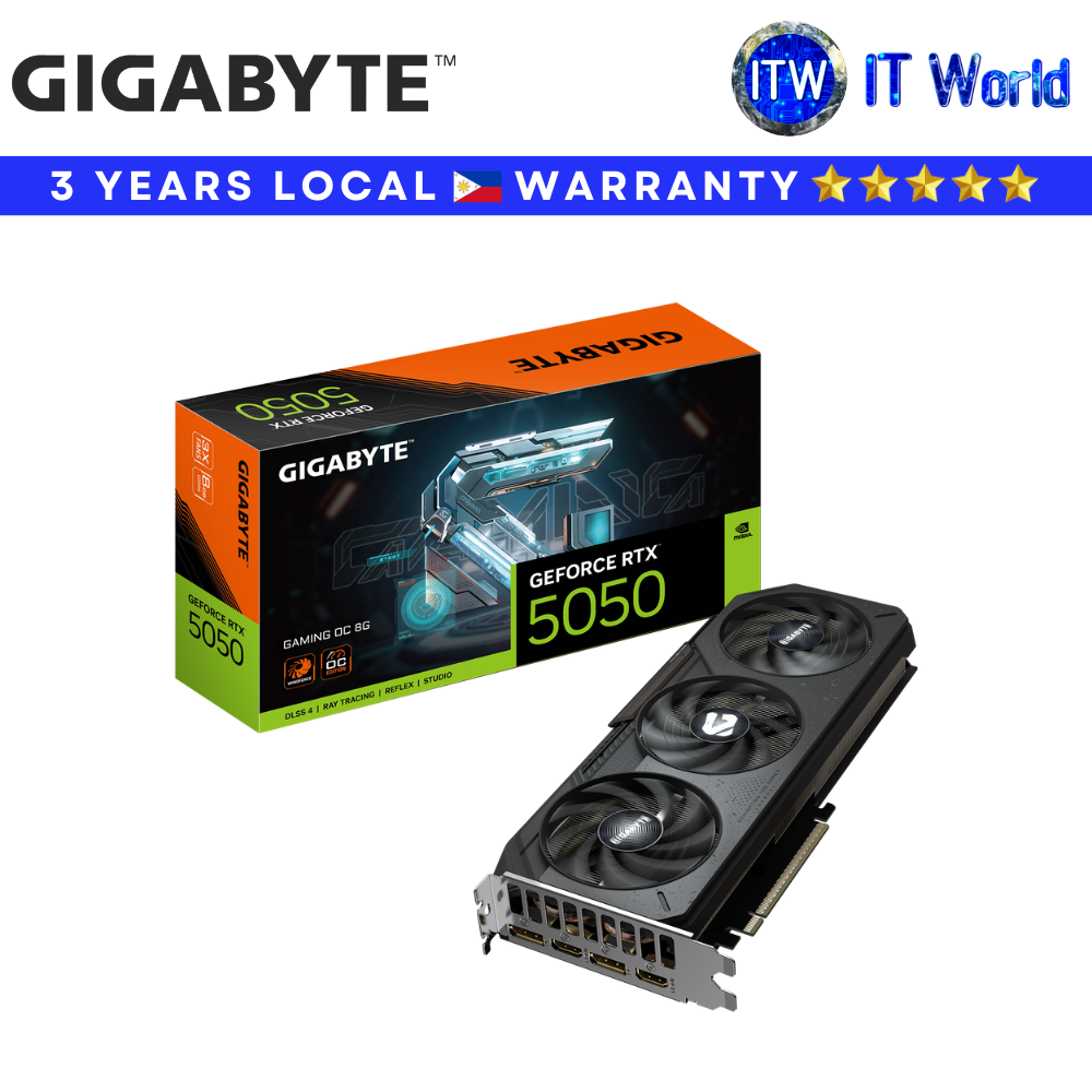 Gigabyte 8GB GDDR6 GeForce RTX 5050 Gaming OC 8G Graphics Card (GV-N5050GAMING-OC-8GD) | itw