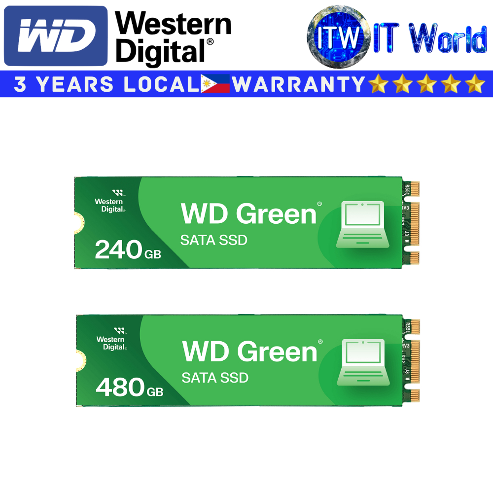 Itw | Western Digital Green SATA M.2 2280 SSD – 240GB / 480GB