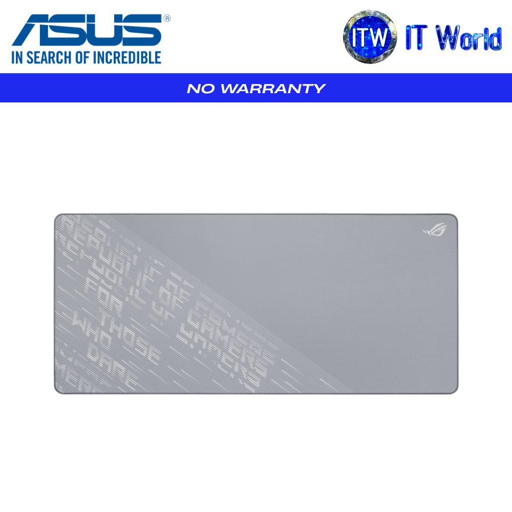 ASUS Mousepad ROG Scabbard II 900x400mm XXL /Water-Oil-Dust Repellent /Anti-Fray /Arctic Gray | itw