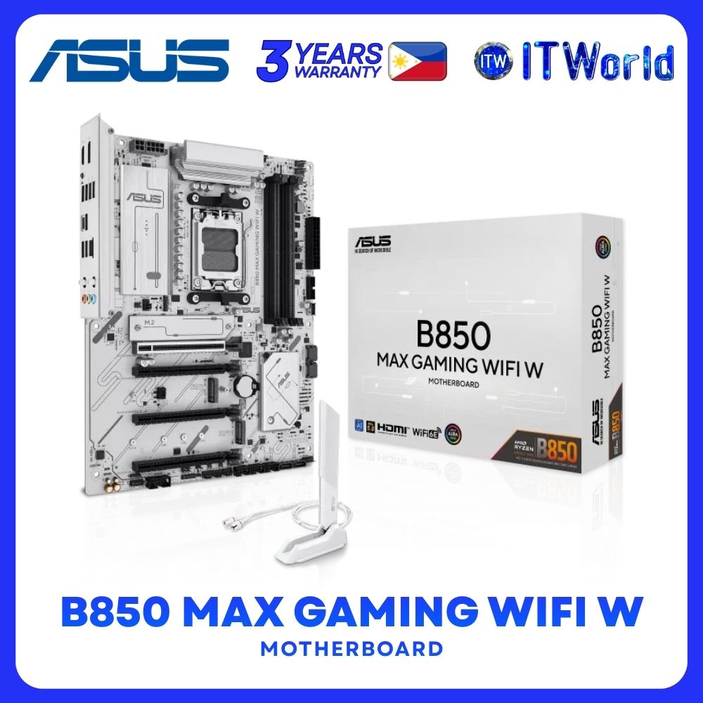 ASUS B850 MAX GAMING WIFI W ATX AM5 DDR5 WiFi6E PCIe5.0 Motherboard