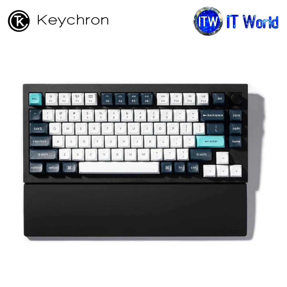 Keychron Silicone Black Palm Rest Normal Profile K2/K2 Pro/K2 Max/K2 HE/K6/K6 Pro (PR47)