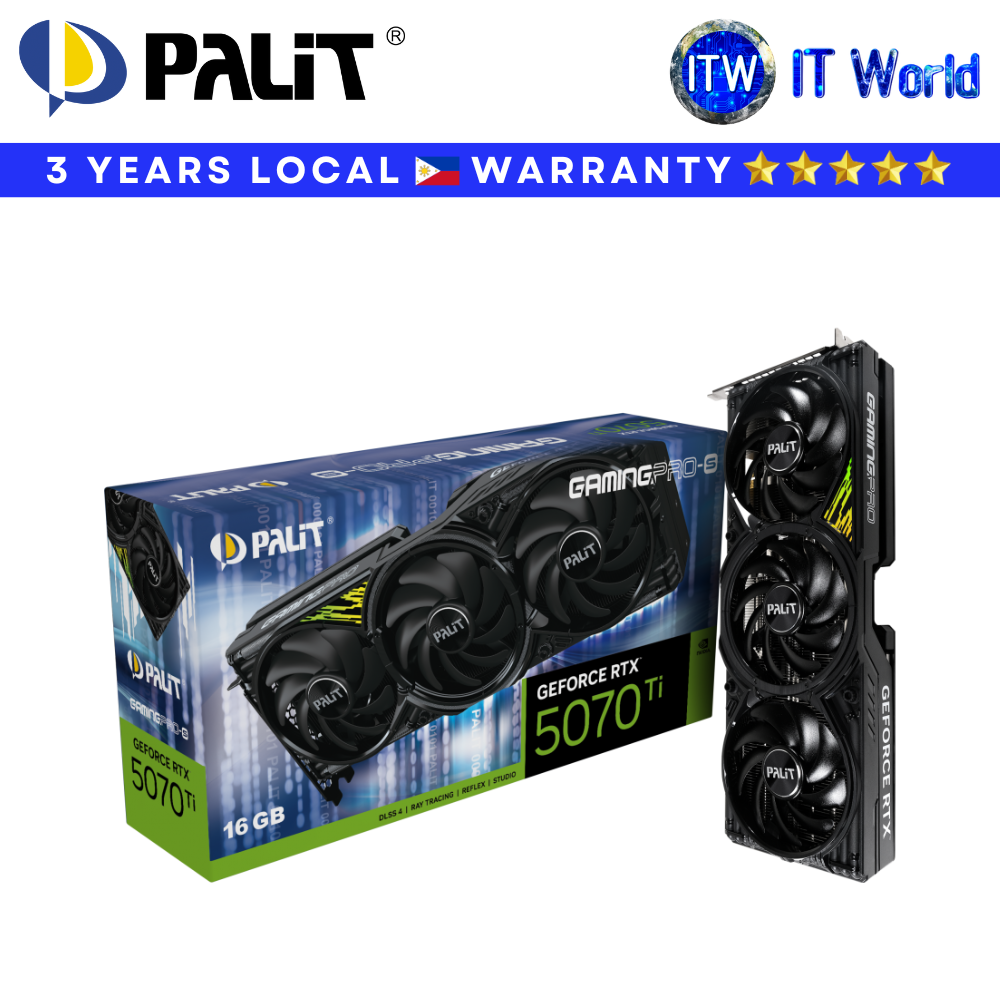 Palit Graphics Card GeForce RTX™ 5070 Ti GamingPro-S 16GB GDDR7 ARGB (NE7507T019T2-GB2031U) | itw