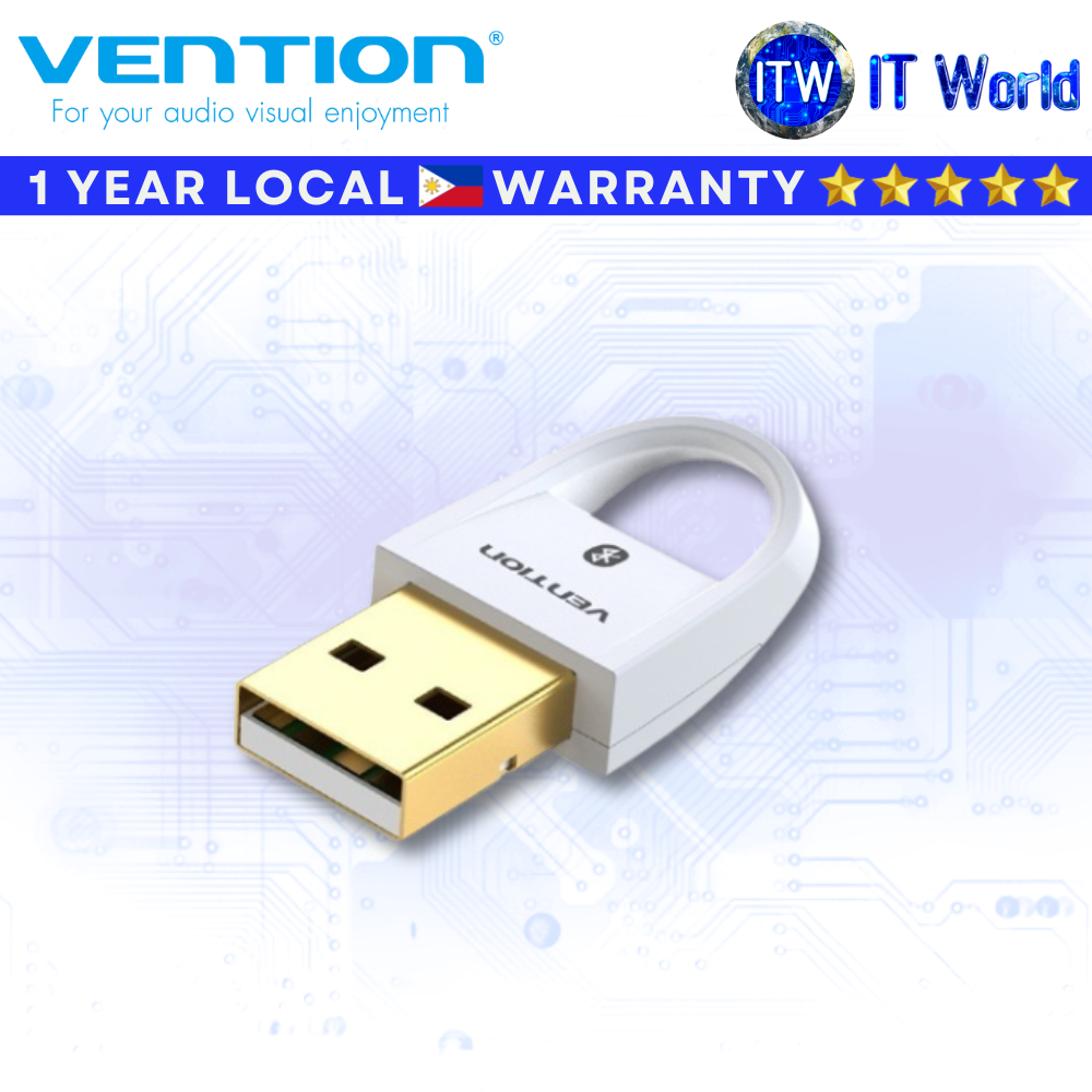 Itw | Vention USB Bluetooth 5.0 Adapter Gold Plated (White)