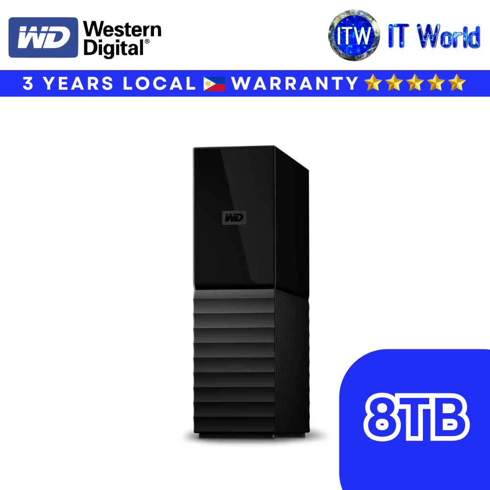 Itw | Western Digital External Desktop Hard Drive My Book – Password Protected ( 4TB / 6TB / 8TB )
