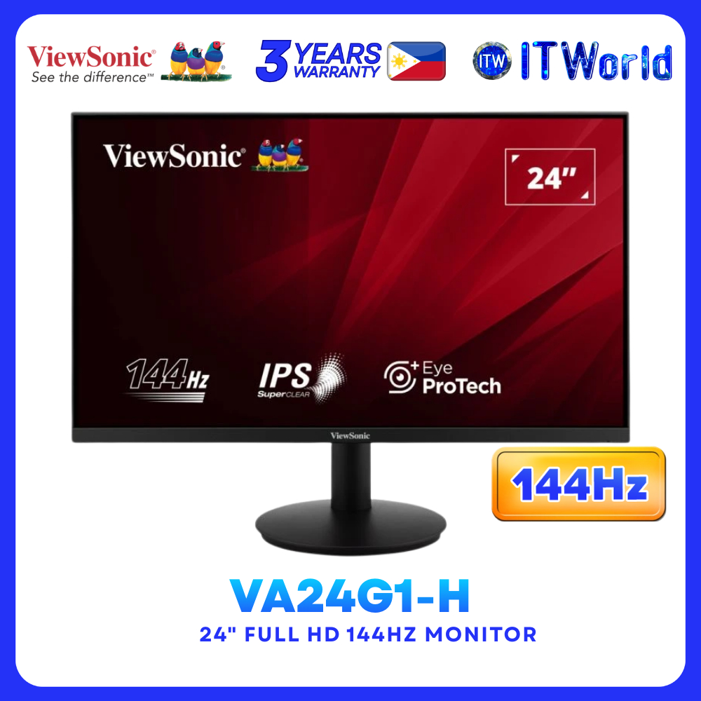 ViewSonic VA24G1-H 24" FHD 144Hz IPS 1ms Eye Care Monitor    