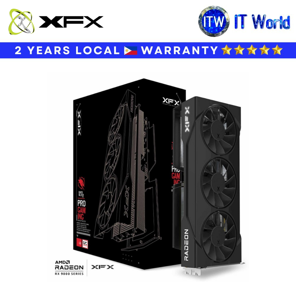 XFX RX 9060 XT 16GB GDDR6 OC Black Swift AMD Radeon Graphics Card (RX-96TS316B7) TRIFAN