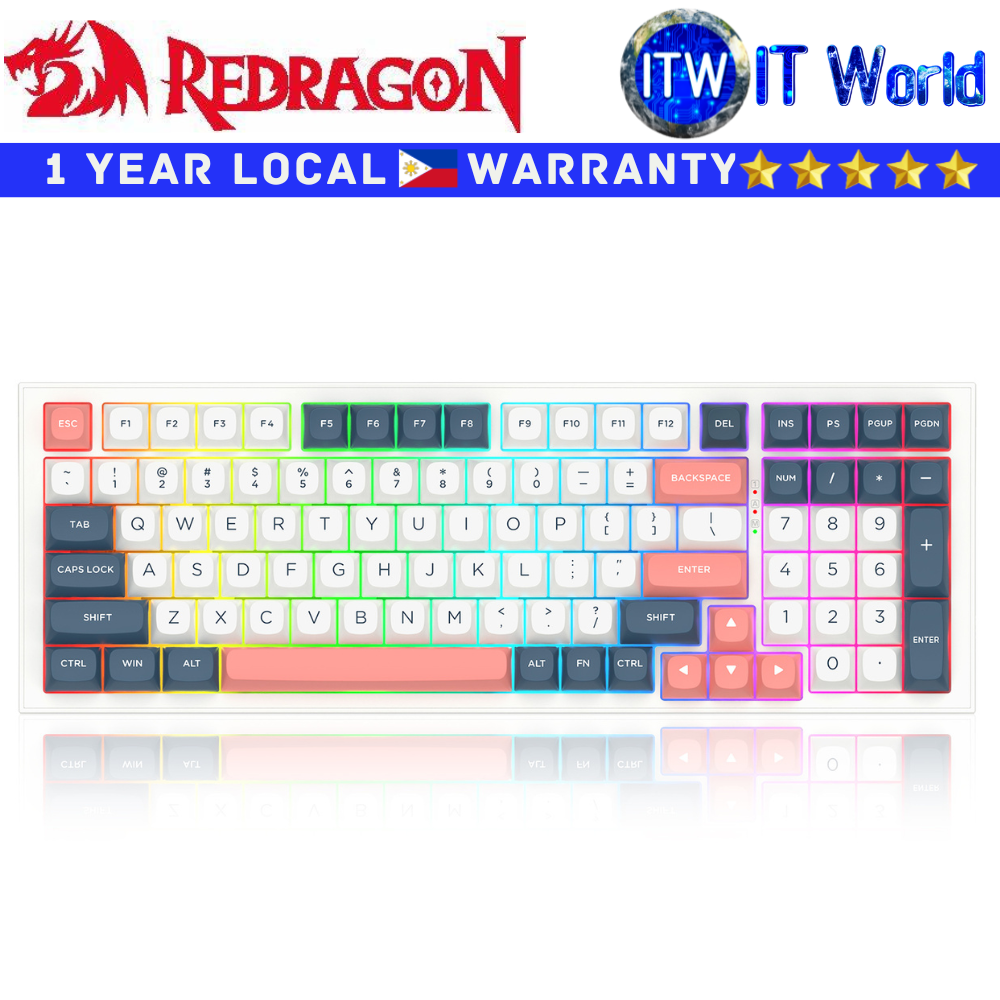 Itw | Redragon Gaming Wireless Mechanical Keyboard K723WBR Flamberge Pro 2.4Ghz RGB Backlight